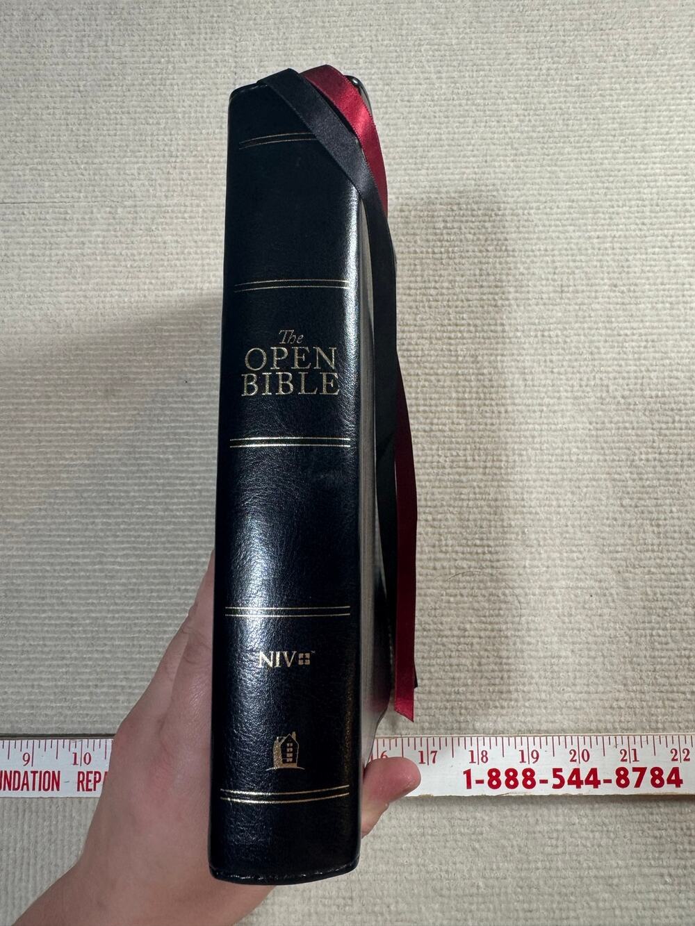 The NIV Open Bible 2021 Black Leathersoft Red Letter Complete Reference System